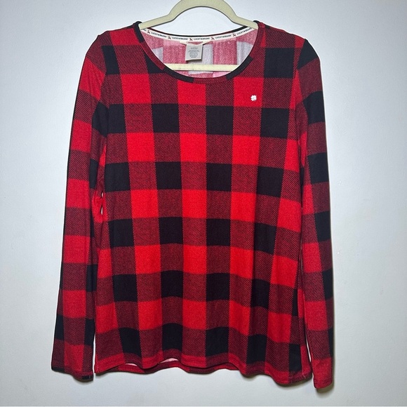 Lucky Brand Red and Black Buffalo Plaid 2-piece Pajama set Medium Lounge NWOT - Picture 2 of 10